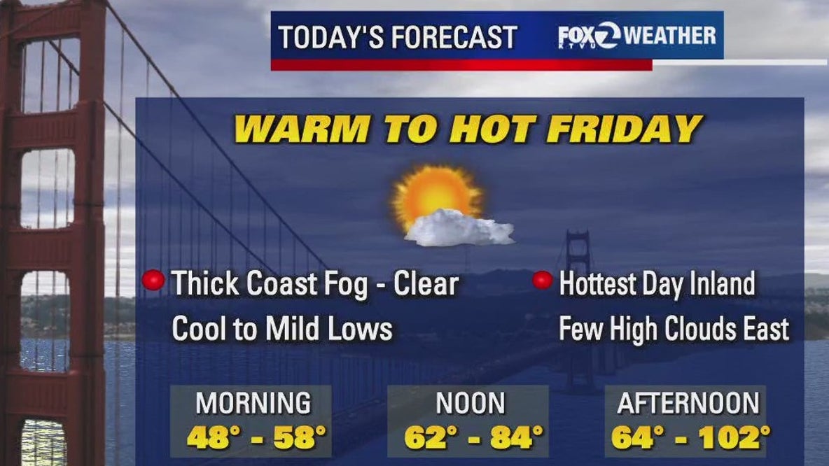 Patchy morning fog before warm weather moves in